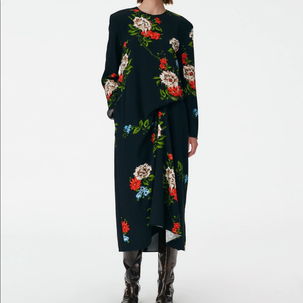 Tibi Quinn Floral Tess Dress